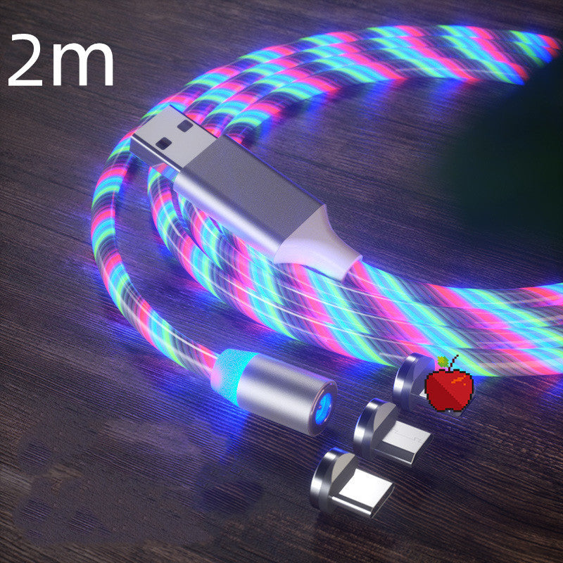 Magnetic Charging Cable Streamer Fast Charging Cable Lighting Micro USB Cable LED Magnet Charger Type-C Cable Magnetic Charging Cable Streamer Fast Charging Cable Lighting Micro USB Cable LED Magnet Charger Type-C Cable